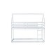 preview thumbnail 9 of 7, Twin over Twin Rubber Wood Floor Bunk Bed with Ladder & Guardrails, White