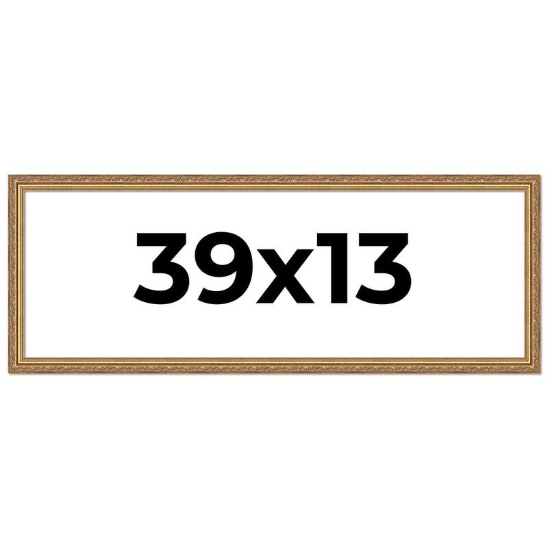39x13 Frame Red Solid Wood Picture Frame Width 1.75 Inches | Interior Frame Depth 1 13/16 Inches