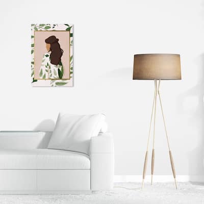Wynwood Studio Canvas Fashion and Glam Palette of Foliage Vertical Green and Metallic Gold Glam Wall Art Canvas Print