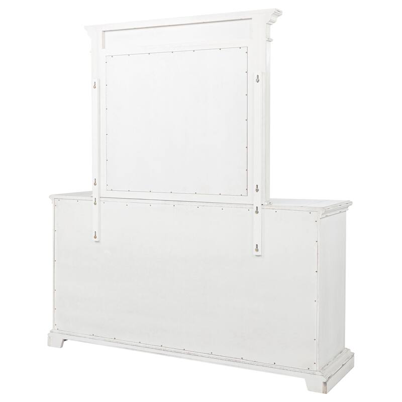 McKinney 6-drawer Bedroom Dresser with Mirror Vintage White