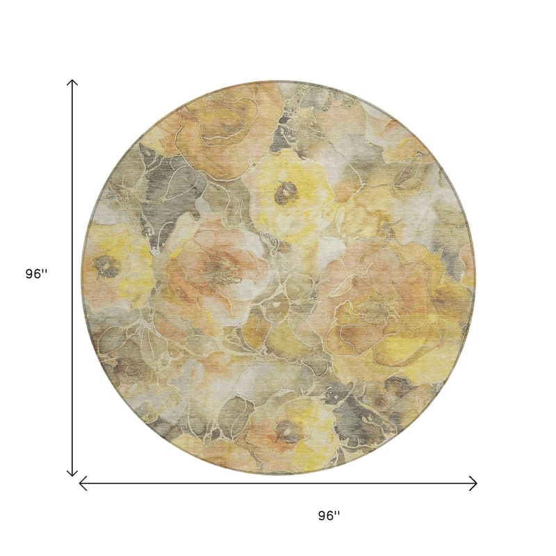 HomeRoots Floral Transitional Rectangle Outdoor Rug