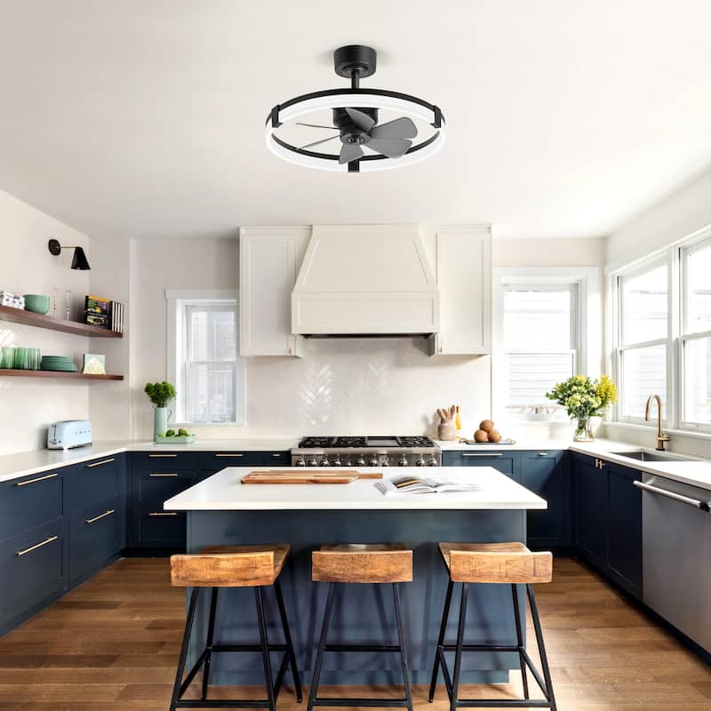 20"/23" Low Profile Dimmable Smart Ceiling Fan with Lights and Remote(6/7 ABS Blades)