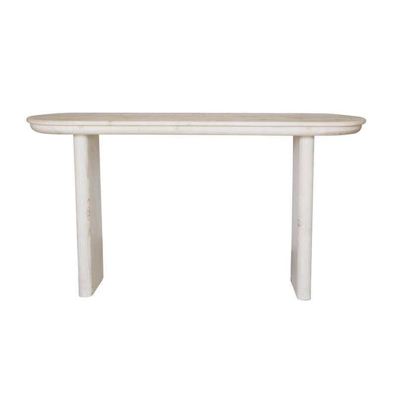 HomeRoots 60" Natural Solid Wood Oval Console Table - 60' X '30' X '16