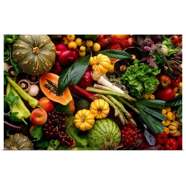 "Fruit and vegetables still life." Poster Print