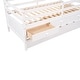 preview thumbnail 25 of 28, Low Loft Elegant Bed Twin Size with Full Safety Fence, Climbing ladder, Storage Drawers and Trundle Gray Solid Wood Bed