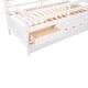 preview thumbnail 15 of 14, White Twin Size Solid Wood Low Loft Bed with Safety Fence