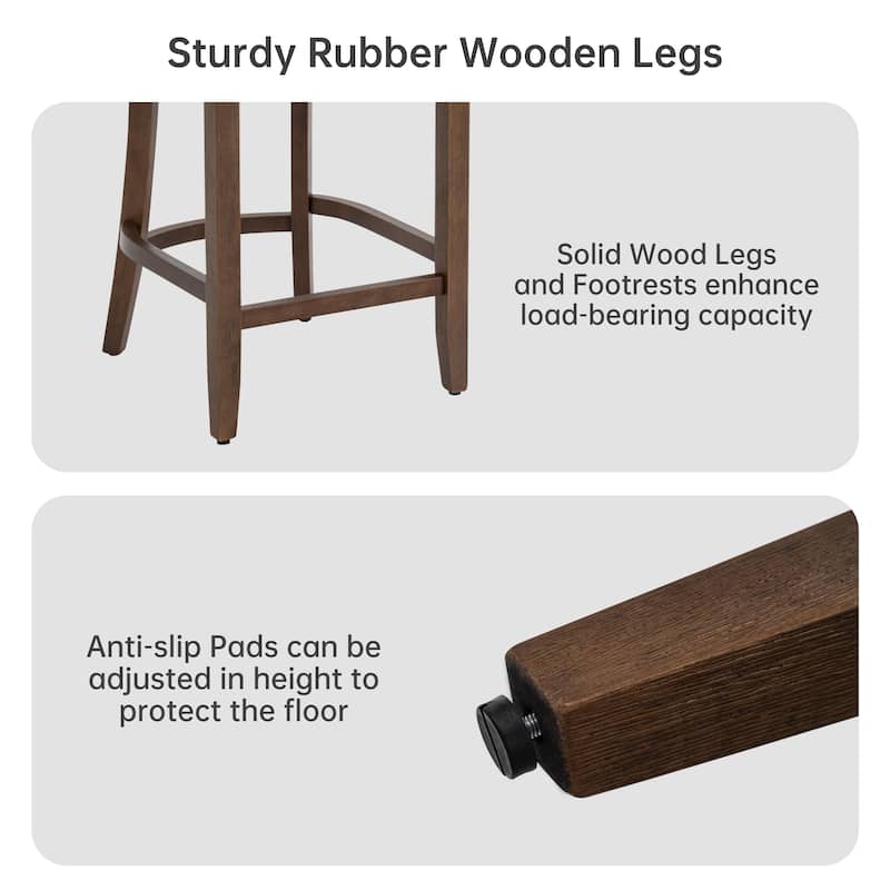 Set of 2/4/6 Wooden Bar Stools with Footrest/Counter Stools.