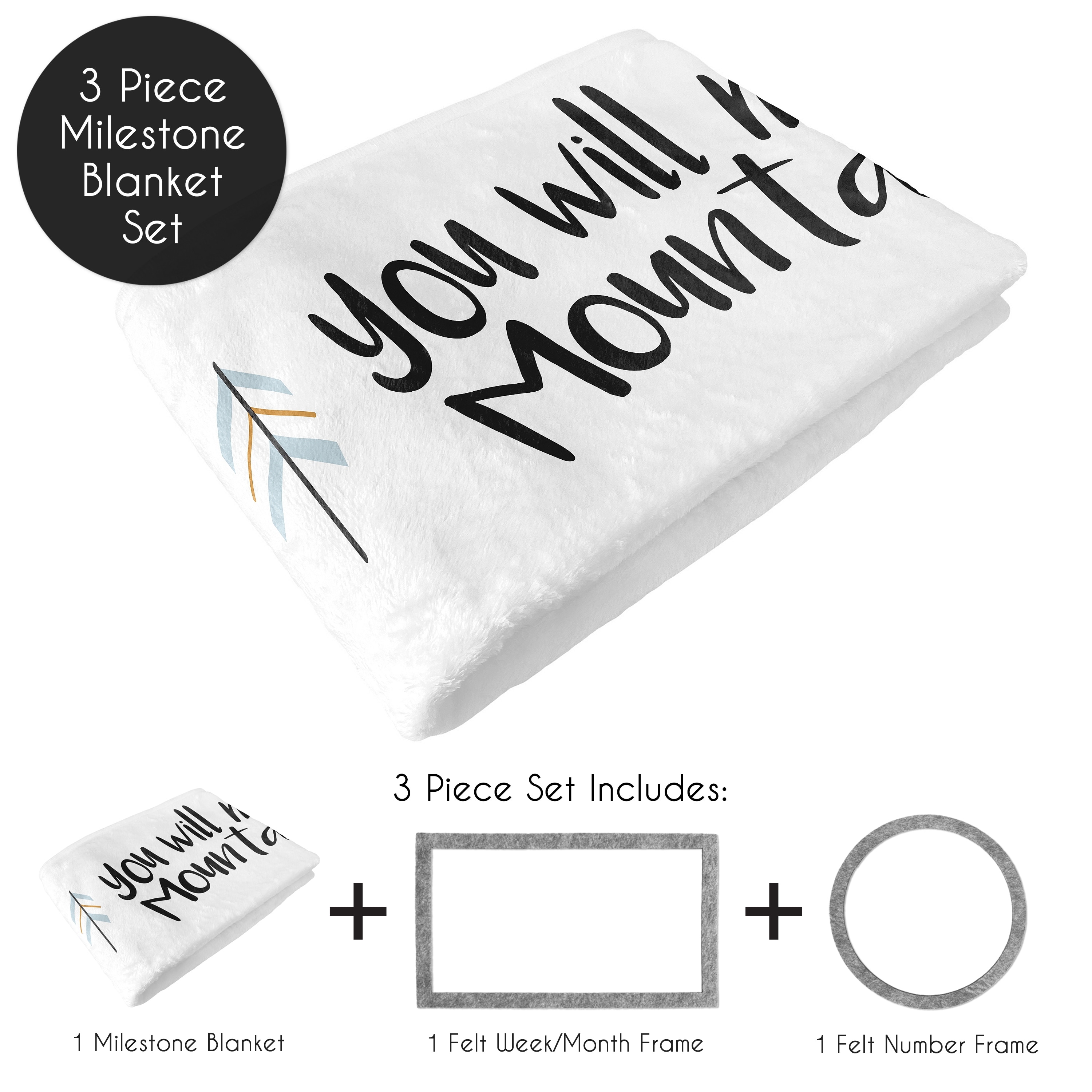 Sweet Jojo Designs Bear Mountain Milestone Baby Blanket