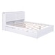 preview thumbnail 9 of 14, Queen Size Storage Platform Bed with Trundle and Pull Out Shelves, White