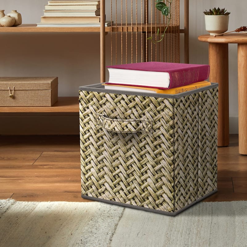 Sorbus 11" Foldable Storage Cube Basket - Single Pack - 10.5" L x 10.5" W x 11" H
