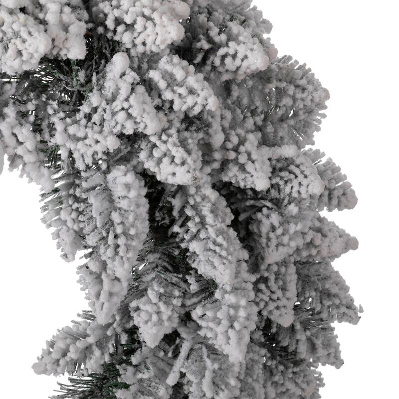Glitzhome 24"D Pre-Lit Christmas Wreath Matched 2pk 9ft Garland Set