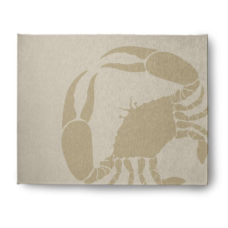 Crab Dip Nautical Chenille Rug - Taupe - 8' x 10'