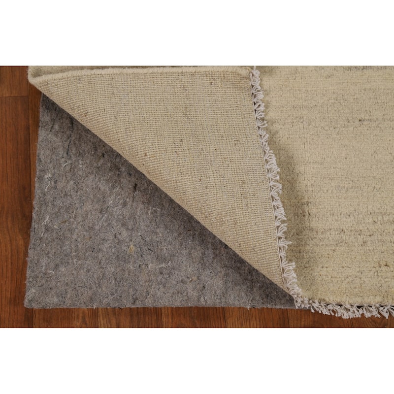 Solid Gabbeh Modern Accent Rug Handmade Foyer Wool Carpet - 2'0"x 3'1"