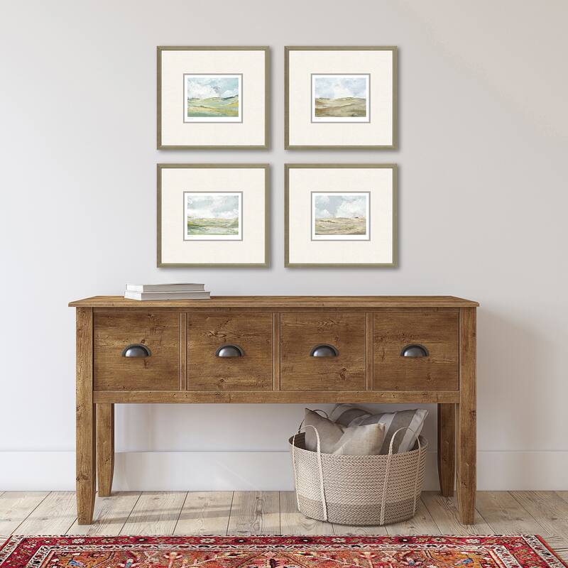 Afternoon S/4 Framed Art Limited Edition Giclee Under Glass - Green