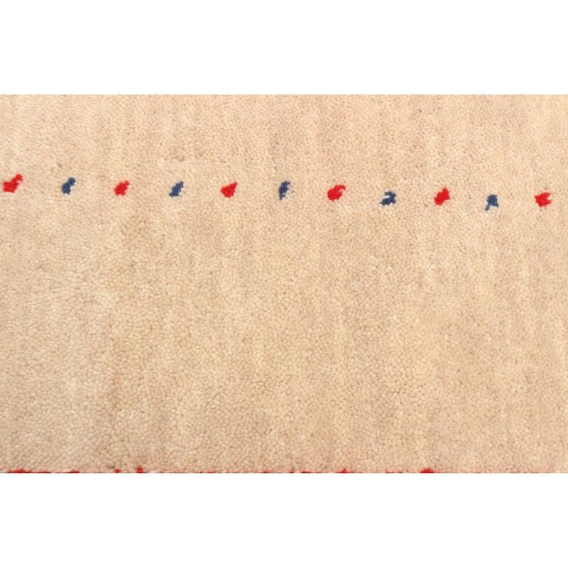 ECARPETGALLERY Hand Loomed Kashkuli Gabbeh Beige Wool Rug - 3'2 x 5'0