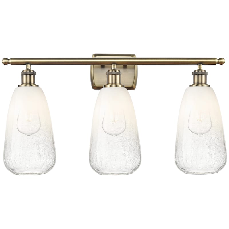 Innovations Lighting 516-3W-14-26 Brookhaven Almond Vanity Brookhaven - Antique Brass / Opal
