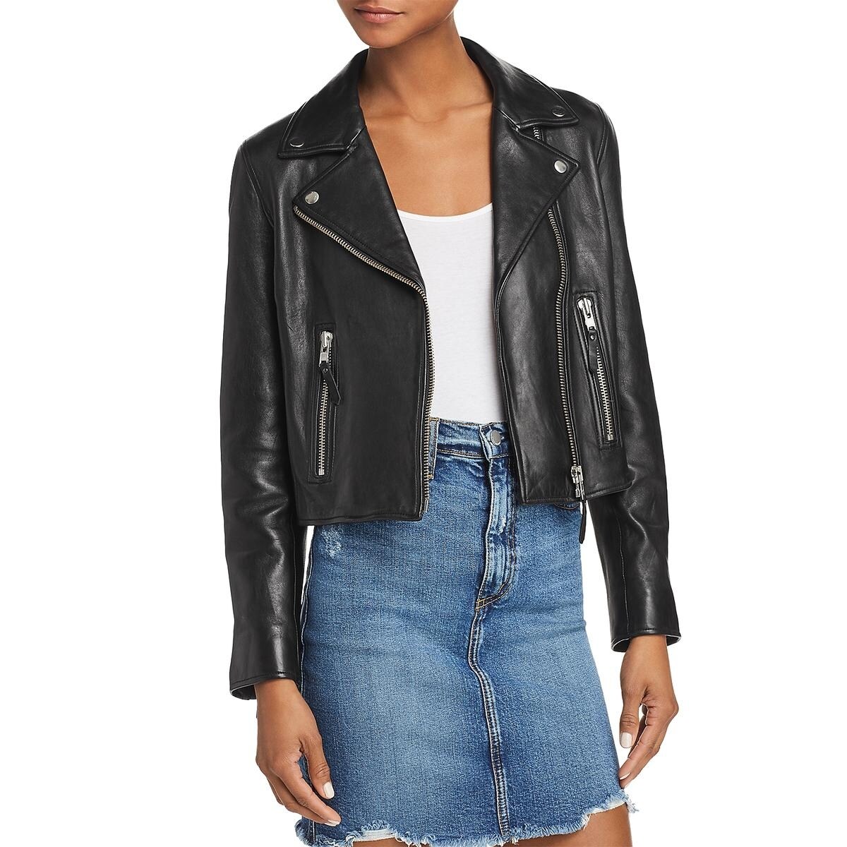 nobody denim classic leather jacket