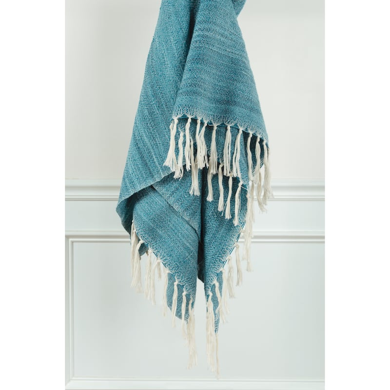 Rizzy Home Striped Hand-tied Throw Blanket