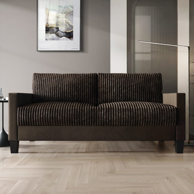 CraftPorch Corduroy Mid-Century Modern Velvet Upholstered Sofa
