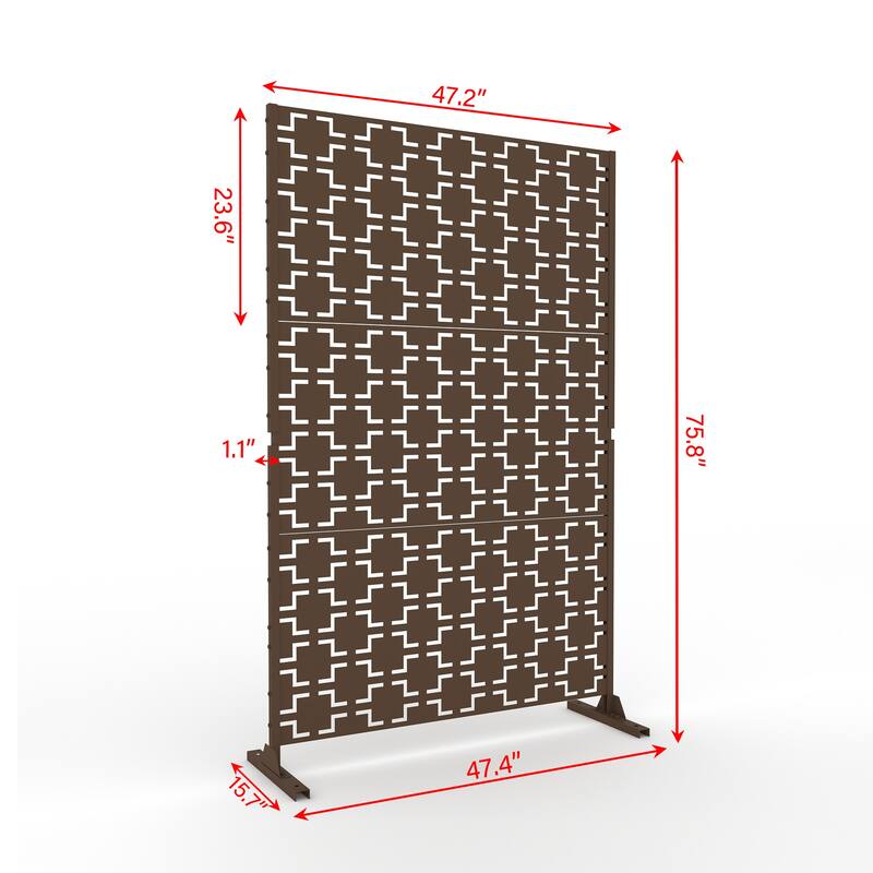 Outdoor Privacy Screen with Stand (Set of 2)