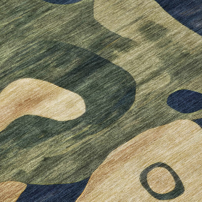 HomeRoots Abstract Transitional Rectangle Outdoor Rug
