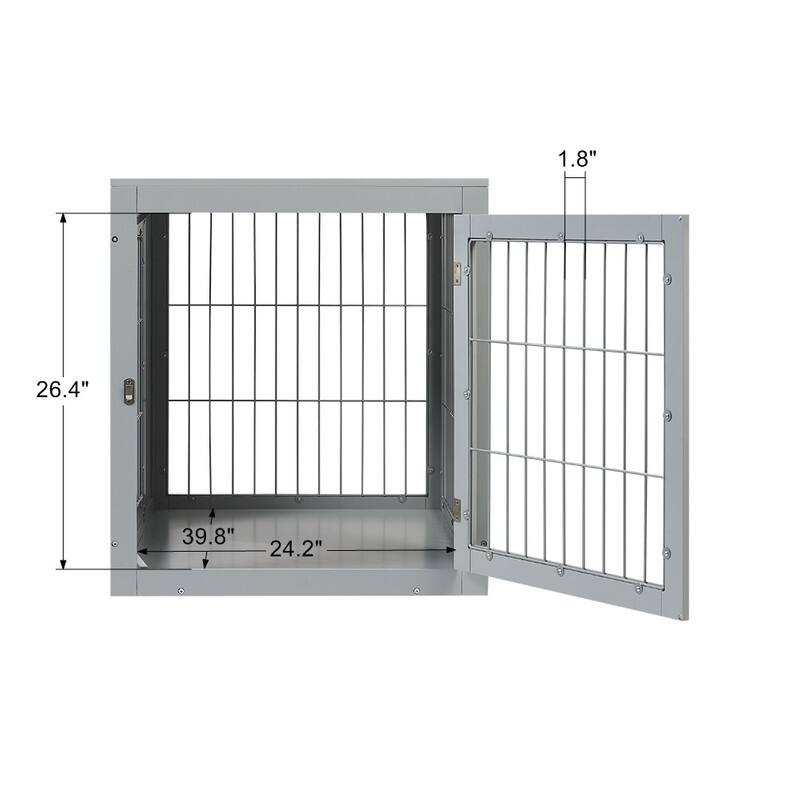 Unipaws Dog Crate End Table with Cushion Indoor Use