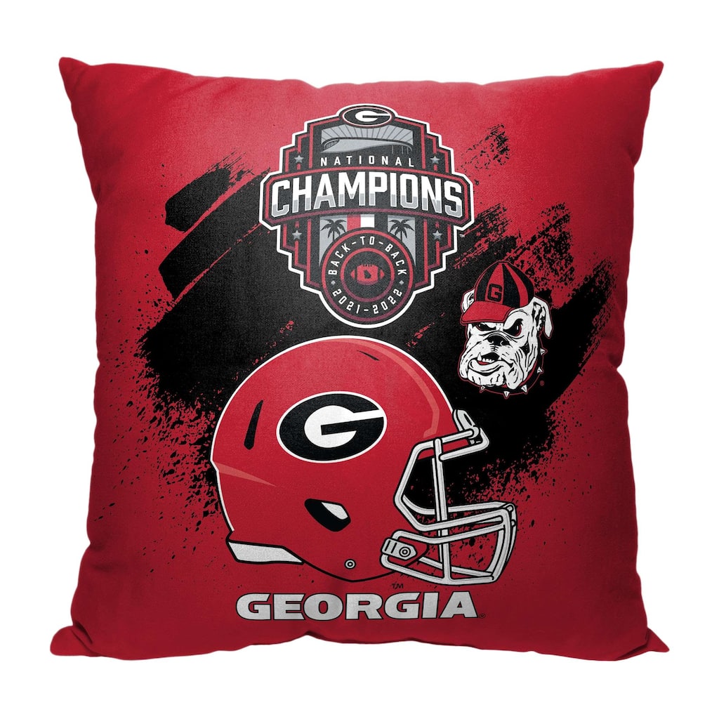 NCAA Georgia Bulldogs 2022 National Football Champions 18 Inch Throw Pillow