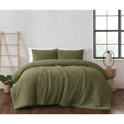 Brooklyn Loom Marshmallow Sherpa Comforter Set