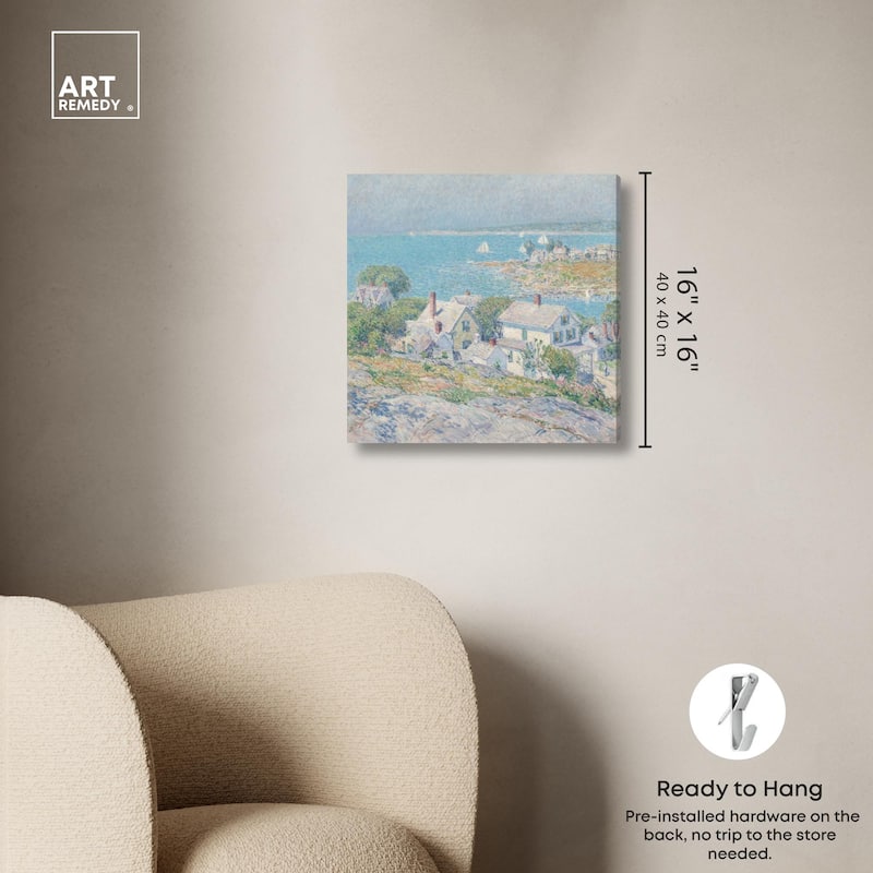 Hassam New England Headlands Canvas by Art Remedy, Gallery Wrapped