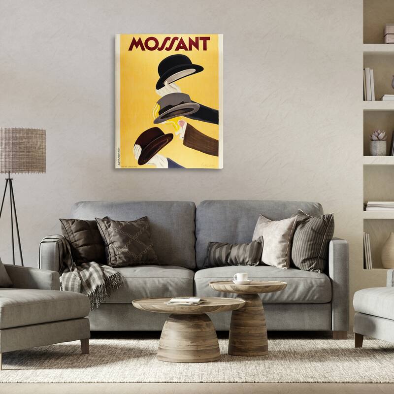 Stupell Vintage Top Hat Advertisement Canvas Wall Art Design By Marcus Jules