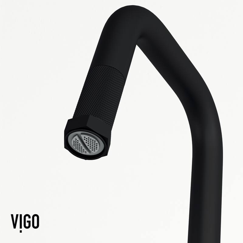 VIGO Hart Angular 18" H Single Handle Pull-Down Kitchen Faucet