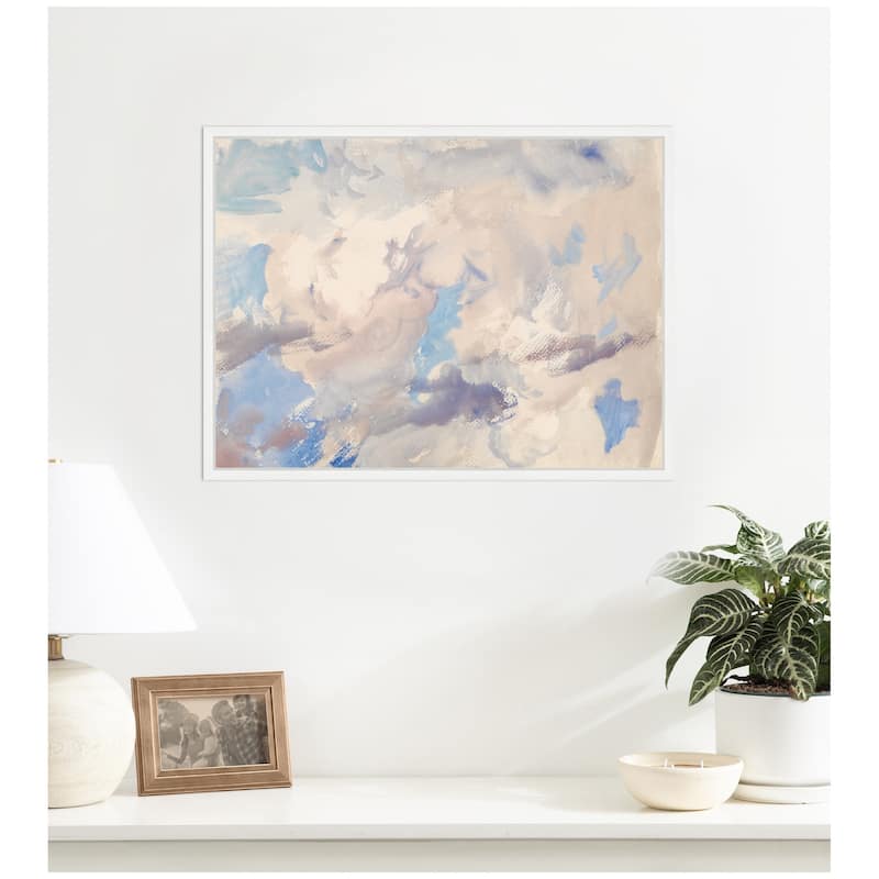 Kate and Laurel Sky circa 1910 John Singer Sargent by Nostalgia Prints Framed Canvas Wall Art Print
