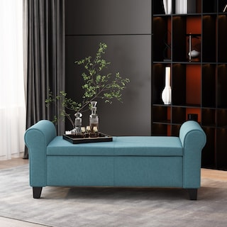 Hayes Upholstered Storage Ottoman Bench by Christopher Knight Home