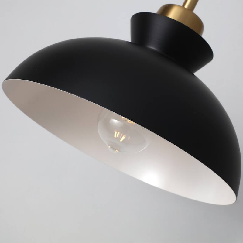 1-Light Hanging Ceiling Pendant Light Chandelier Light Fixture with Metal Shade for Kitchen Island