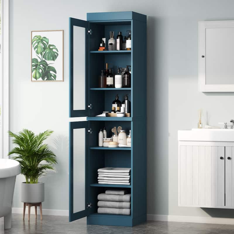 100% Solid Wood 16.5" Bathroom Cabinet with Optional Doors by Palace Imports
