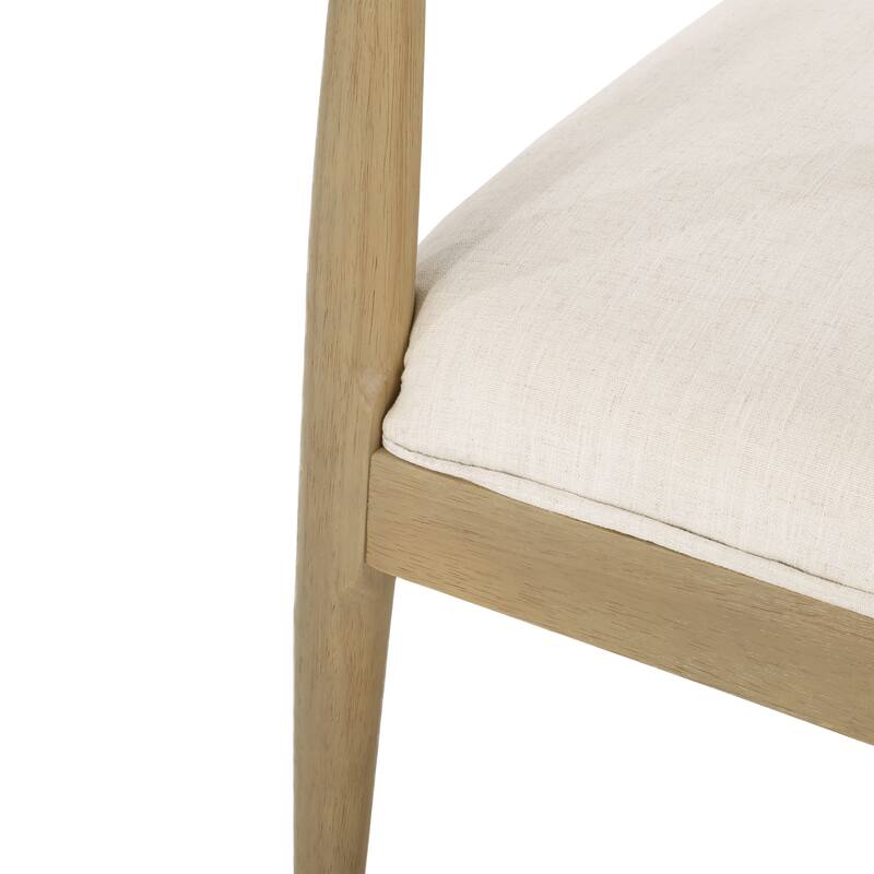 Cortina Fabric and Rubberwood Dining Chairs (Set of 2) by Christopher Knight Home