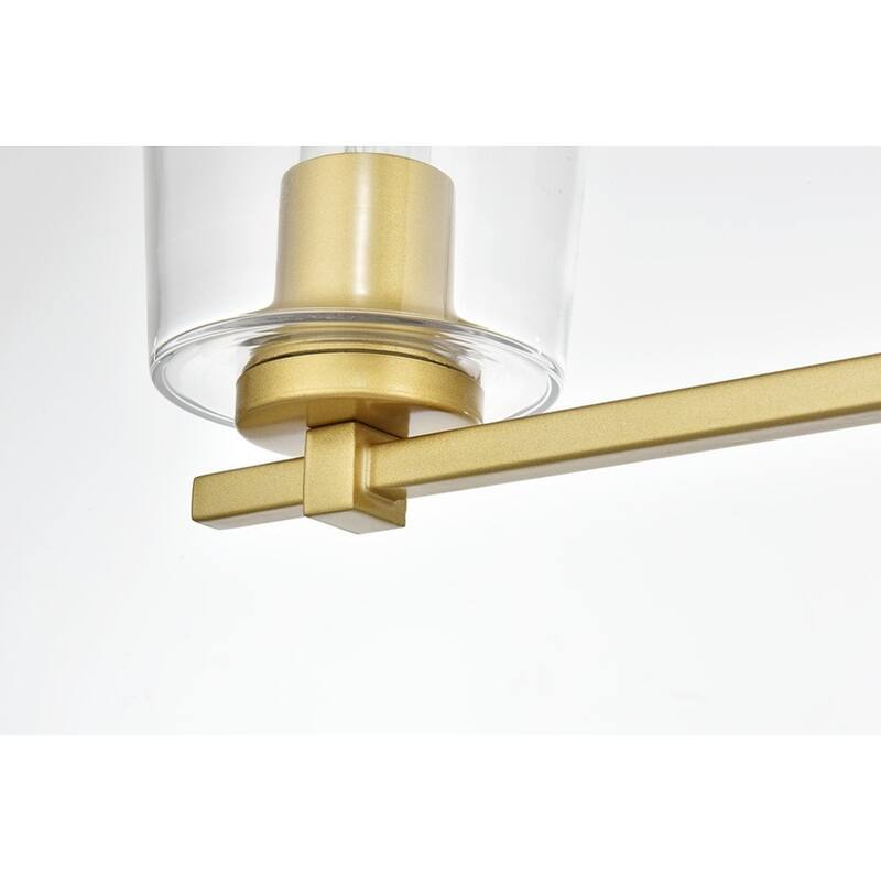 Kelly 1 Light Black and Clear Bath Sconce
