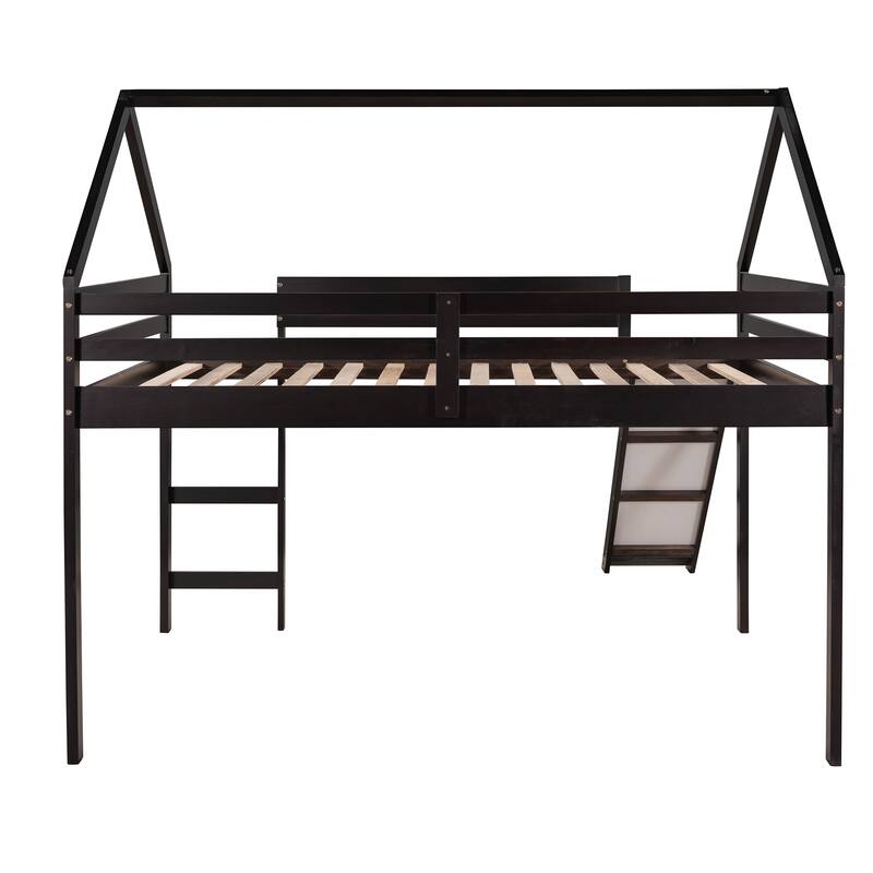 Full Size Loft Bed with Slide, House Bed with Slide,Espresso Bed Bath & Beyond 35654620
