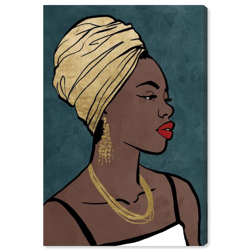 Wynwood Studio Canvas Fashion and Glam Summer Wraps Gold and Metallic Gold Modern & Contemporary Wall Art Canvas Print