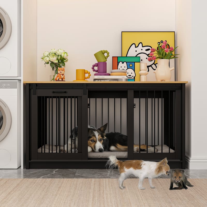 Elegant Dog Sanctuary Spacious Storage Top Secure Versatile Pet Crate