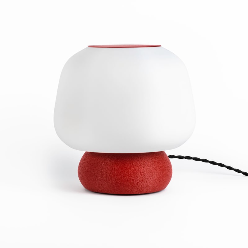 Mushroom 10" Dimmable LED Table Lamp, 3D Printed PLA, By JONATHAN Y