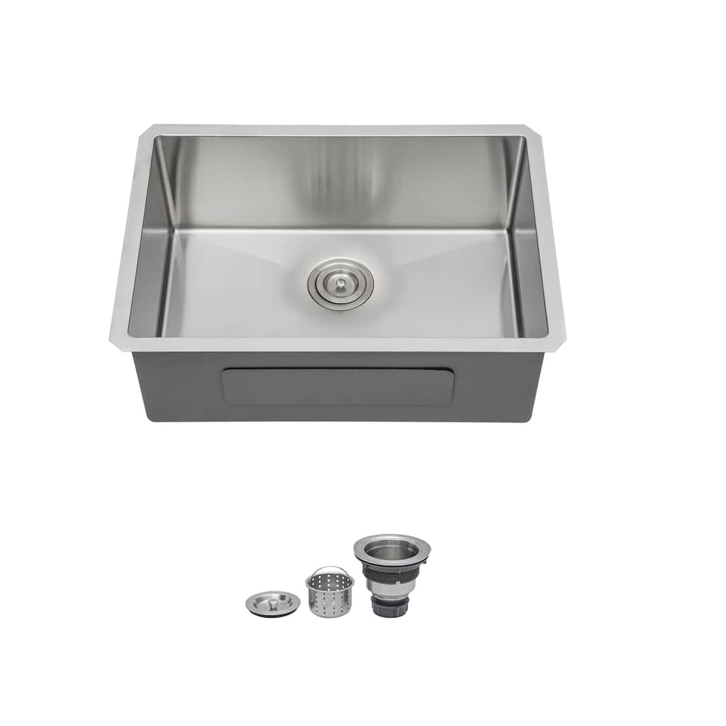 28 Inch Undermount Sink - Undermount Stainless Steel Kitchen Sink 16 Gauge 9 Inch Deep Single Bowl Kitchen Sink Basin