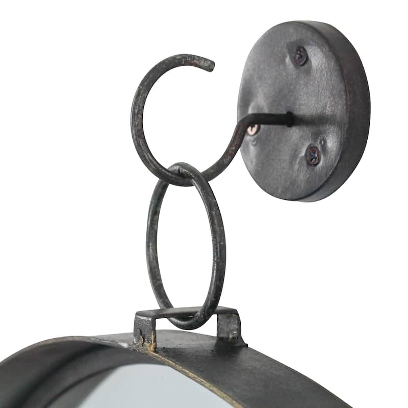Bescott Suspended Round Wall Mirror - 28"H x 24"W x 2"D