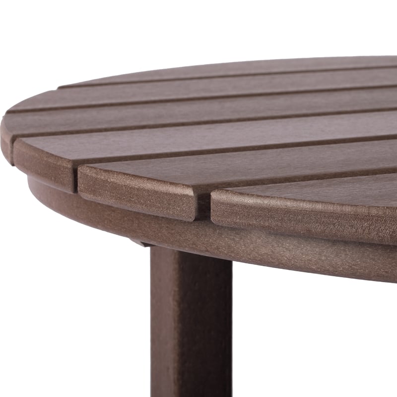 Polytrends Laguna Hdpe All Weather Outdoor Patio 24" Round Bar Bistro Table