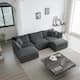 Option Gray 3-Seater Sofa+Ottomans*2