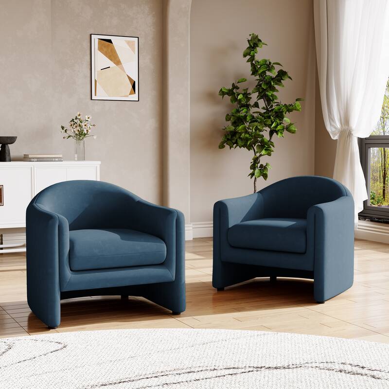 Modern 32.3" wide Upholstered Accent Chairs Set of 2