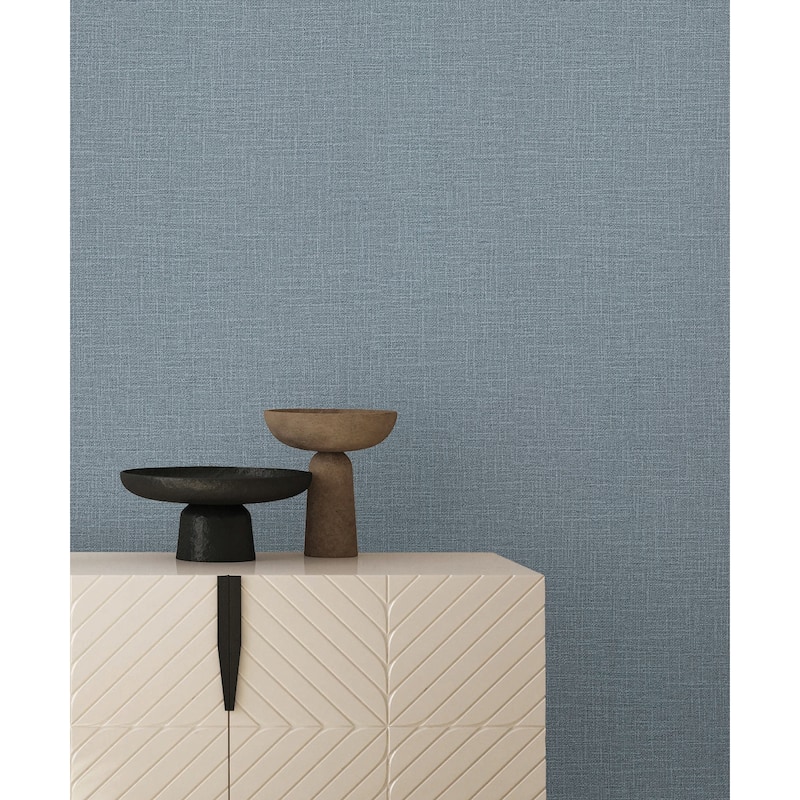 York Wallcoverings Loom Sky Blue Wallpaper
