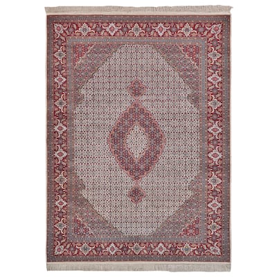 EXQUISITE RUGS ONE-OF-A-KIND Super Fine Tabriz Hand Knotted Red/Red Rug - 9'3"x12'2"