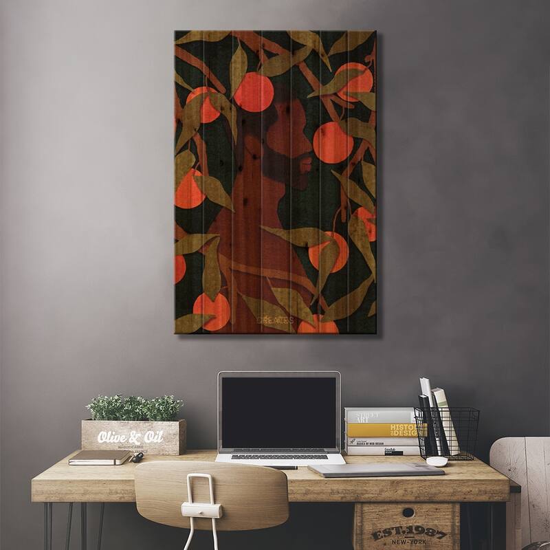 Fruitful Man 'Deep' Print On Wood by Taku Creates - Multi-Color