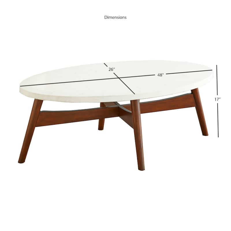 Steve Silver Stonebrook Cherry Wood Oval Coffee Table